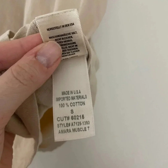 Agolde Amara Muscle Tee in Foundation Size Small - Picture 4 of 5